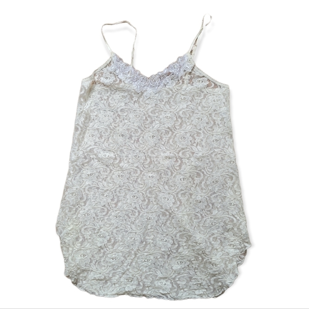 VINTAGE Lace Nightgown | size LARGE